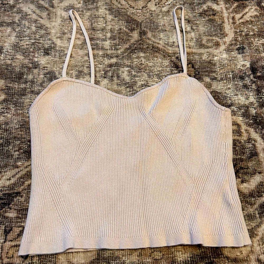Knitted crop tank